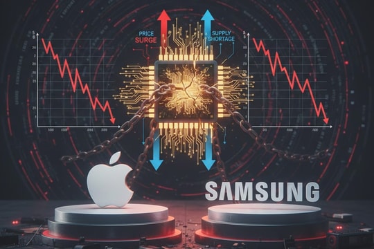 Apple chịu áp lực trong 2026 vì chip nhớ thiếu hụt và tăng giá, Samsung có lợi thế