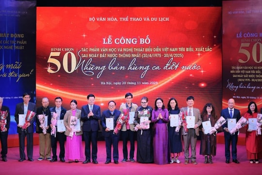 Vinh danh 50 tác phẩm văn học, nghệ thuật tiêu biểu sau ngày đất nước thống nhất