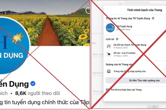 Cảnh báo tình trạng giả mạo tuyển dụng Tập đoàn TH trên mạng xã hội