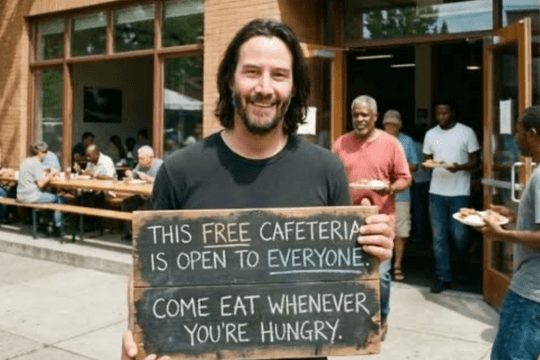 Tài tử Keanu Reeves đầu tư 350 triệu USD cho bếp ăn cộng đồng miễn phí