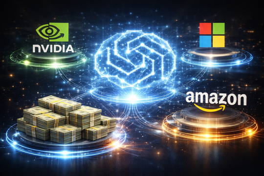 Nvidia, Microsoft, Amazon đàm phán đầu tư tới 60 tỉ USD vào OpenAI