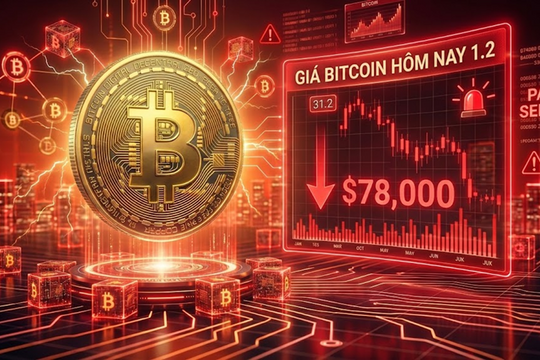 Giá Bitcoin hôm nay 1.2: Giảm về 78.000 USD, thị trường hoảng loạn bán tháo