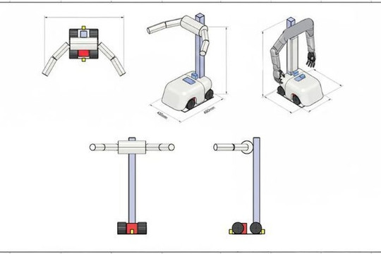 Xe đẩy robot - thao tác chính xác trong không gian hẹp