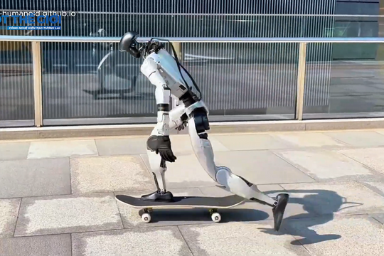Robot hình người tự học trượt ván: AI đang học cách 'cảm nhận' thế giới như con người
