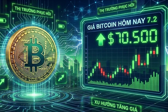 Giá Bitcoin hôm nay 7.2: Hồi phục trên 70.000 USD, cơ hội ngắn hạn hay bẫy tăng giá?
