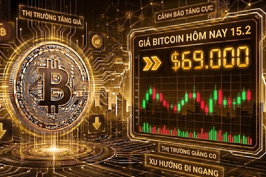 Giá Bitcoin hôm nay 15.2: Vùng 70.000 USD - ‘cửa’ thoát hiểm’ hay bức tường chặn đà tăng?