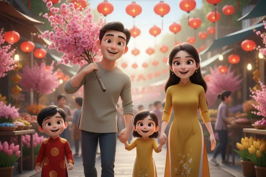 Biến ảnh Tết gia đình thành phim hoạt hình lung linh bằng AI