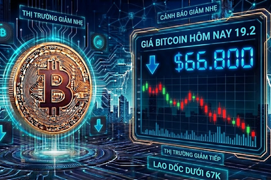 Giá Bitcoin hôm nay 19.2: Xu hướng giảm chưa kết thúc, mốc 52.000 USD có thể xuất hiện sớm?