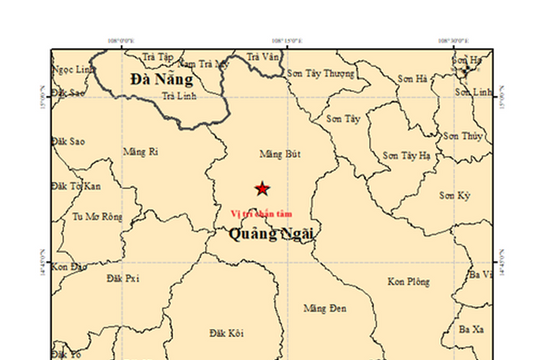6 trận động đất liên tiếp xảy ra tại Măng Đen (Quảng Ngãi) sáng mùng 5 Tết