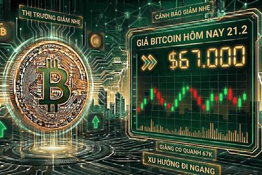 Giá Bitcoin hôm nay 21.2: Giằng co quanh 67.000 USD, chuẩn bị bứt phá hay tiếp tục điều chỉnh?