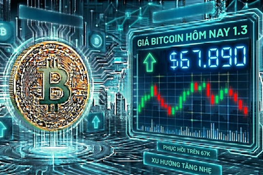 Giá Bitcoin hôm nay 1.3: Phục hồi trên 67.500 USD bất chấp căng thẳng tại Trung Đông