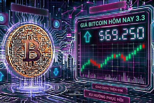 Giá Bitcoin hôm nay 3.3: Tăng trên 69.000 USD, nhà đầu tư lạc quan giữa căng thẳng Trung Đông?
