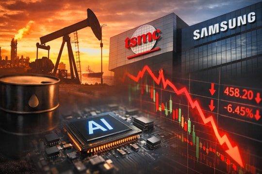 Giá dầu tăng vọt gây sức ép lên ngành AI, cổ phiếu TSMC và Samsung lao dốc