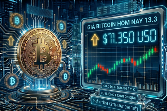 Giá Bitcoin hôm nay 13.3: Vượt 71.000 USD, cú bứt phá mới hay bẫy tăng giá?