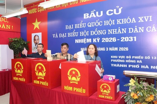 Kết thúc ngày bầu cử, tỷ lệ cử tri đi bỏ phiếu đạt 99,38%