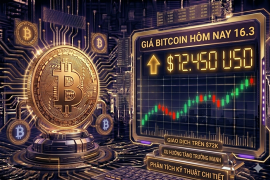 Giá Bitcoin hôm nay 16.3: Áp sát 74.000 USD, bất ngờ dẫn dắt thị trường giữa căng thẳng Trung Đông