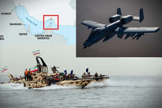 A-10 của Mỹ xuất hiện ở eo biển Hormuz để săn lùng xuồng cao tốc của Iran