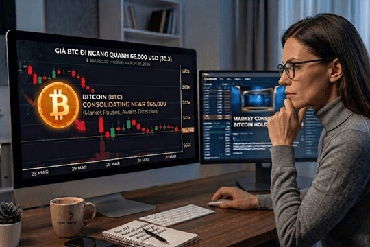 Giá Bitcoin hôm nay 30.3: Chưa thể vượt 70.000 USD, dòng tiền đang đứng ngoài quan sát?