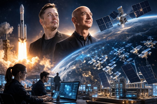 Elon Musk và Jeff Bezos đặt tham vọng với AI ngoài trái đất, các startup hưởng lợi