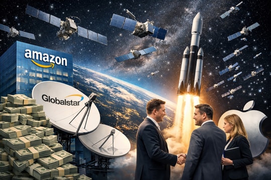 Amazon dự chi 9 tỉ USD mua Globalstar để đấu Starlink, nhưng phải thương lượng với Apple