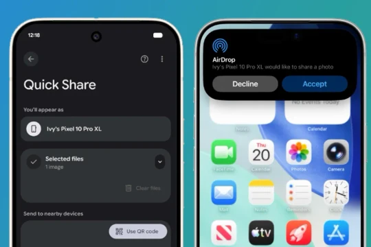 Apple toan tính gì để Pixel 10, Galaxy S26, Find X9 giao tiếp với AirDrop?