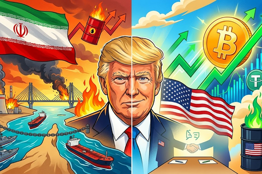 Tiền mã hóa tăng vọt giữa tối hậu thư của Tổng thống Trump cho Iran