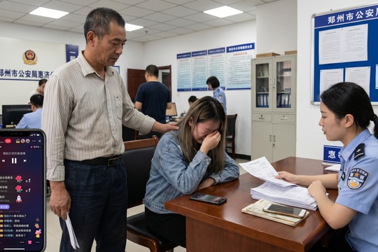 Cha dẫn con gái tới đồn công an vì nướng sạch tiền vào thế giới ảo