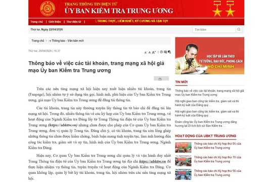Ủy ban Kiểm tra Trung ương lên tiếng về các tài khoản, trang mạng xã hội giả mạo