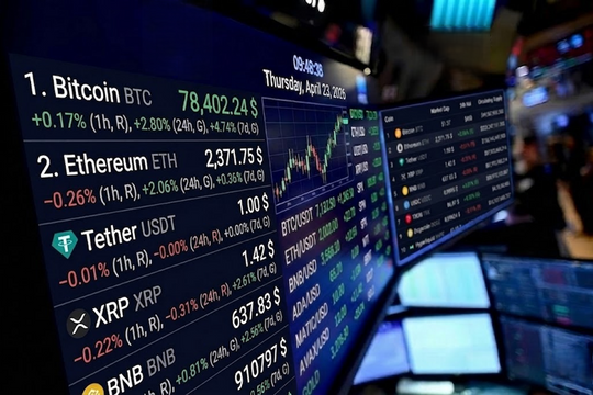 Giá Bitcoin hôm nay 23/4: Áp sát 80.000 USD, đà tăng đã sẵn sàng bùng nổ?