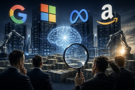 Big Tech dự chi gần 700 tỉ USD cho AI năm 2026, nhà đầu tư băn khoăn về hiệu quả