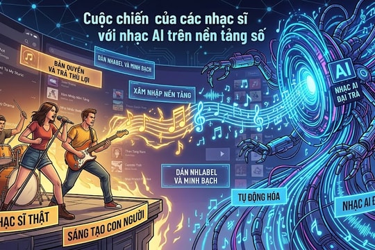 Cuộc chiến của các nhạc sĩ với nhạc AI trên nền tảng số