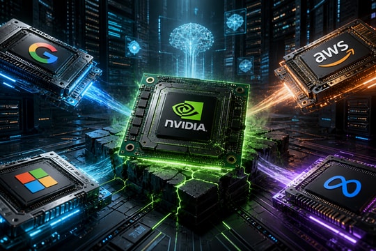 Google, Amazon, Microsoft và Meta tự làm chip AI: Đế chế Nvidia lung lay?