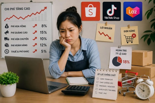 Sàn thương mại điện tử tăng phí, chủ shop online 'khó thở'