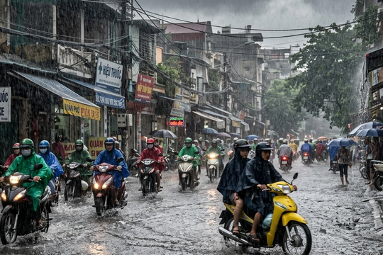 Thời tiết hôm nay 17/5: Nhiều nơi mưa như trút nước trắng trời, nguy cơ lũ quét