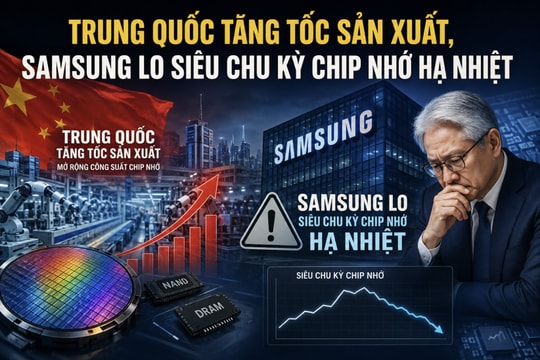 Trung Quốc tăng tốc sản xuất, Samsung lo siêu chu kỳ chip nhớ hạ nhiệt