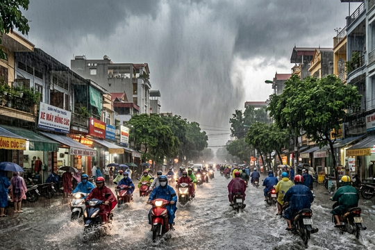 Thời tiết hôm nay 20/5: Mưa dông bao trùm Hà Nội