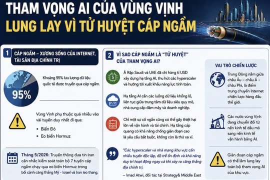 Tham vọng AI của vùng Vịnh lung lay vì tử huyệt cáp ngầm