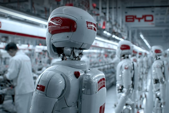 Vì sao hãng ô tô điện BYD chuyển sang làm robot hình người?