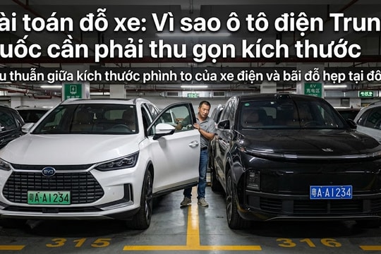 Ô tô điện Trung Quốc gặp vấn đề về kích thước ở bãi đỗ xe
