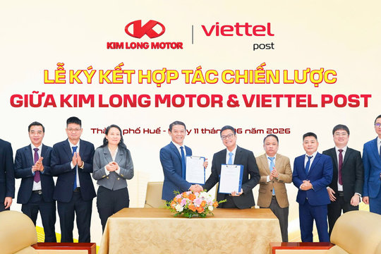 Kim Long Motor & Viettel Post ký kết hợp tác chiến lược toàn diện