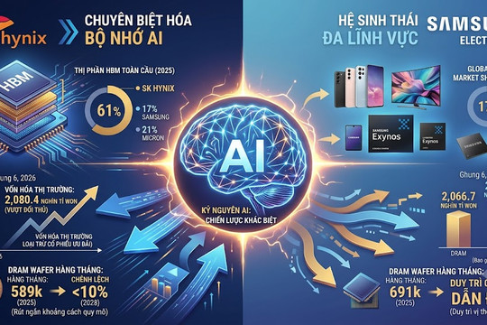 Chiến lược của SK Hynix khác Samsung trong kỉ nguyên AI như thế nào?
