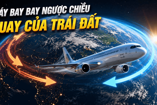 Bay ngược chiều quay của Trái Đất có đến nơi nhanh hơn không?