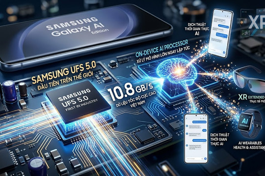 Samsung ra mắt bộ nhớ lưu trữ UFS 5.0 đầu tiên trên thế giới