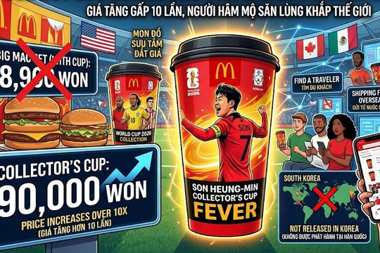 Chiếc cốc Son Heung-min gây sốt World Cup 2026: Giá tăng gấp 10 lần