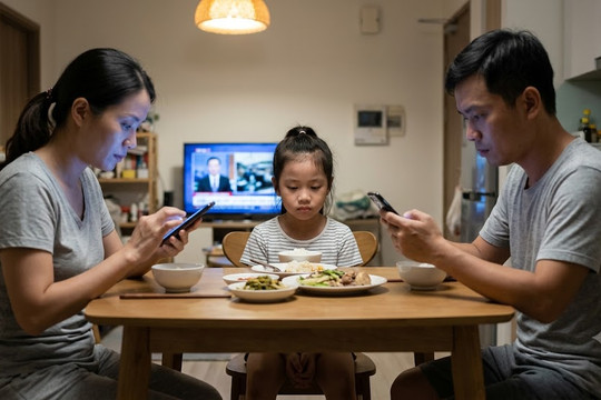 Cha mẹ nghiện điện thoại khiến con cái bất an hơn?