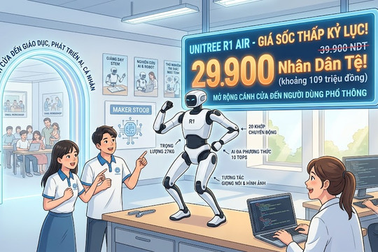 Khám phá robot hình người Unitree R1 giá chỉ hơn 100 triệu VNĐ