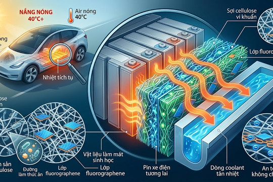 Dùng vi khuẩn để tạo vật liệu làm mát pin xe điện trong ngày nóng 40 độ
