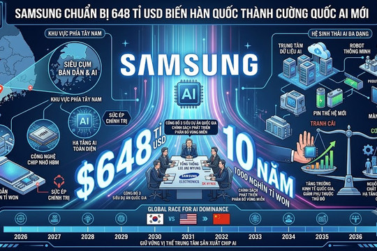 Samsung chuẩn bị 648 tỉ USD để biến Hàn Quốc thành cường quốc AI mới