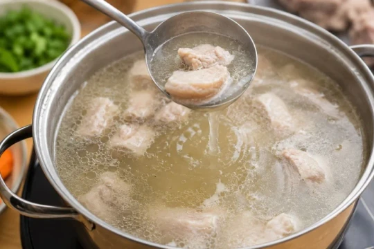 Điều gì xảy ra khi dùng nước luộc thịt để nấu canh?