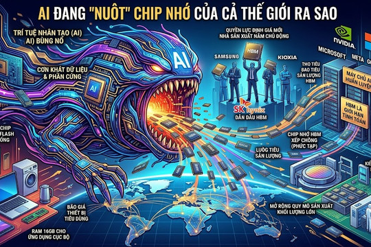 AI đang 'nuốt' chip nhớ của cả thế giới ra sao?